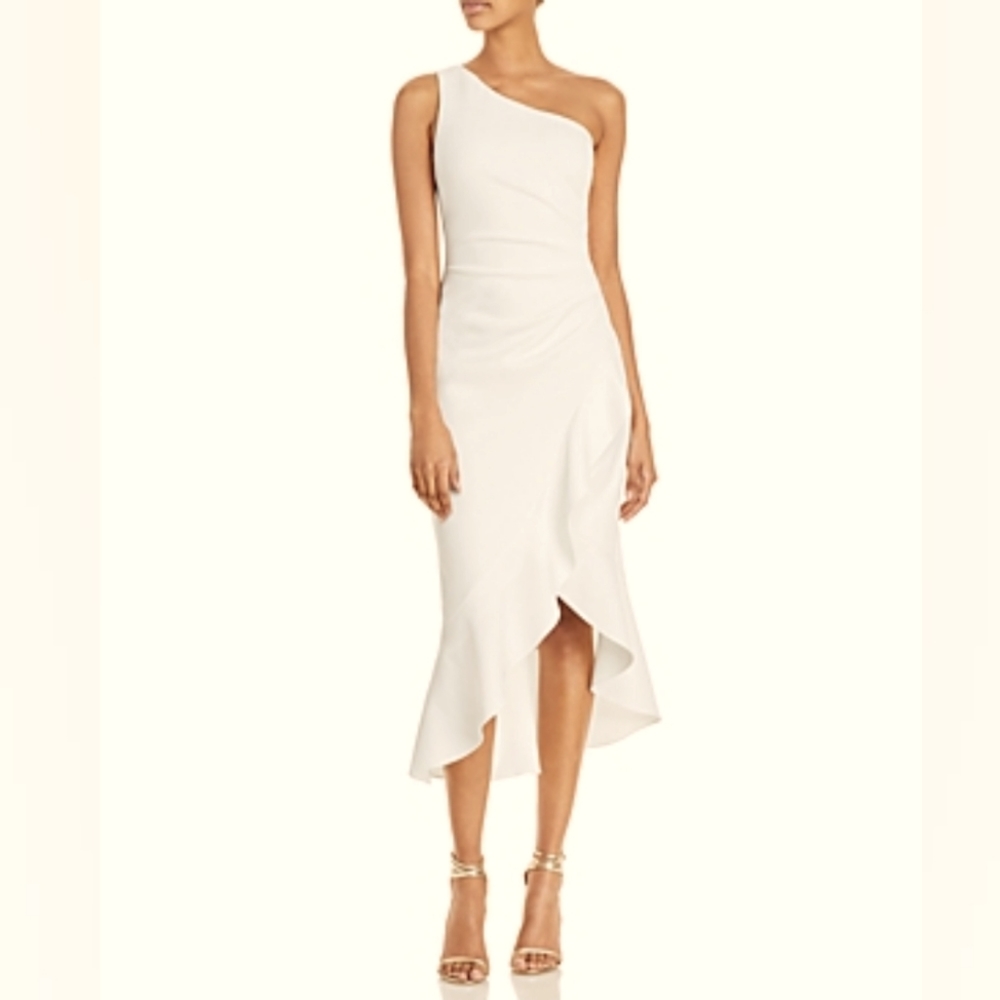 Aqua off the shoulder crepe